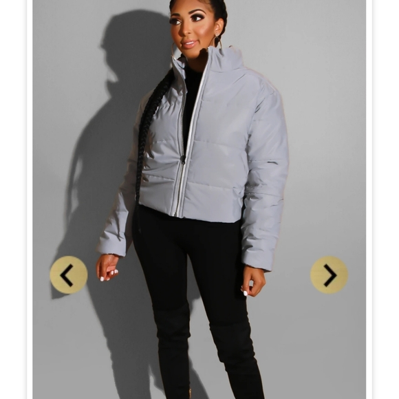 Silver Glow Puff Jacket - Picture 4 of 5